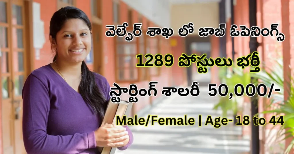 1289 AP Welfare jobs 2025 Notification
