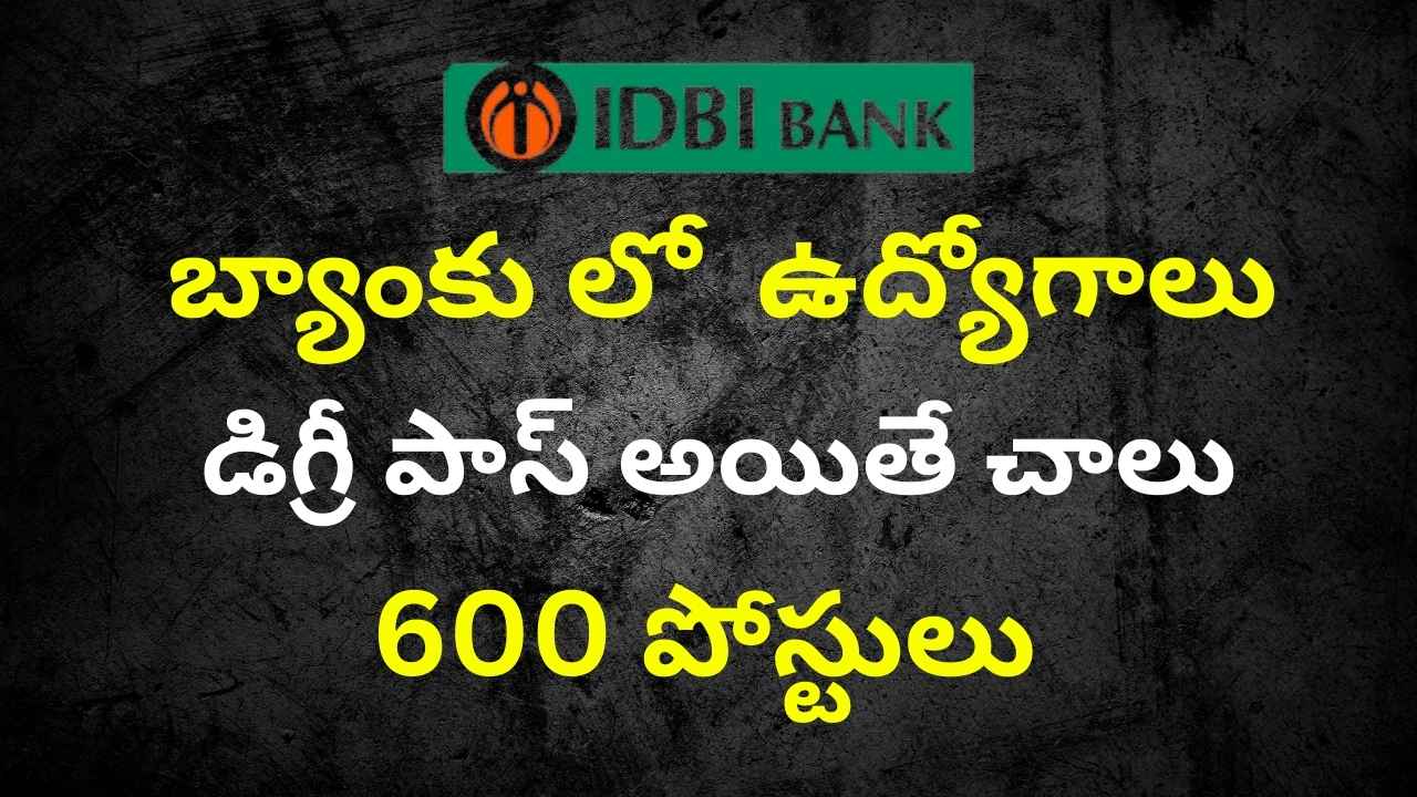 IDBI Bank JAM & AAO Recruitment 2024